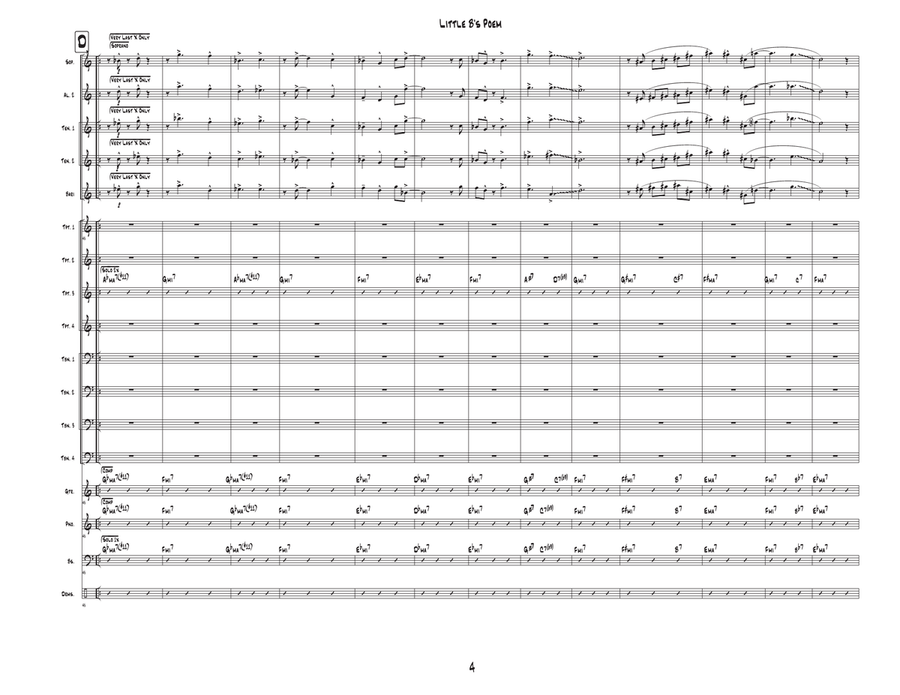 Little B's Poem Little B's Poem Jazz Ensemble scores gallery preview page 5