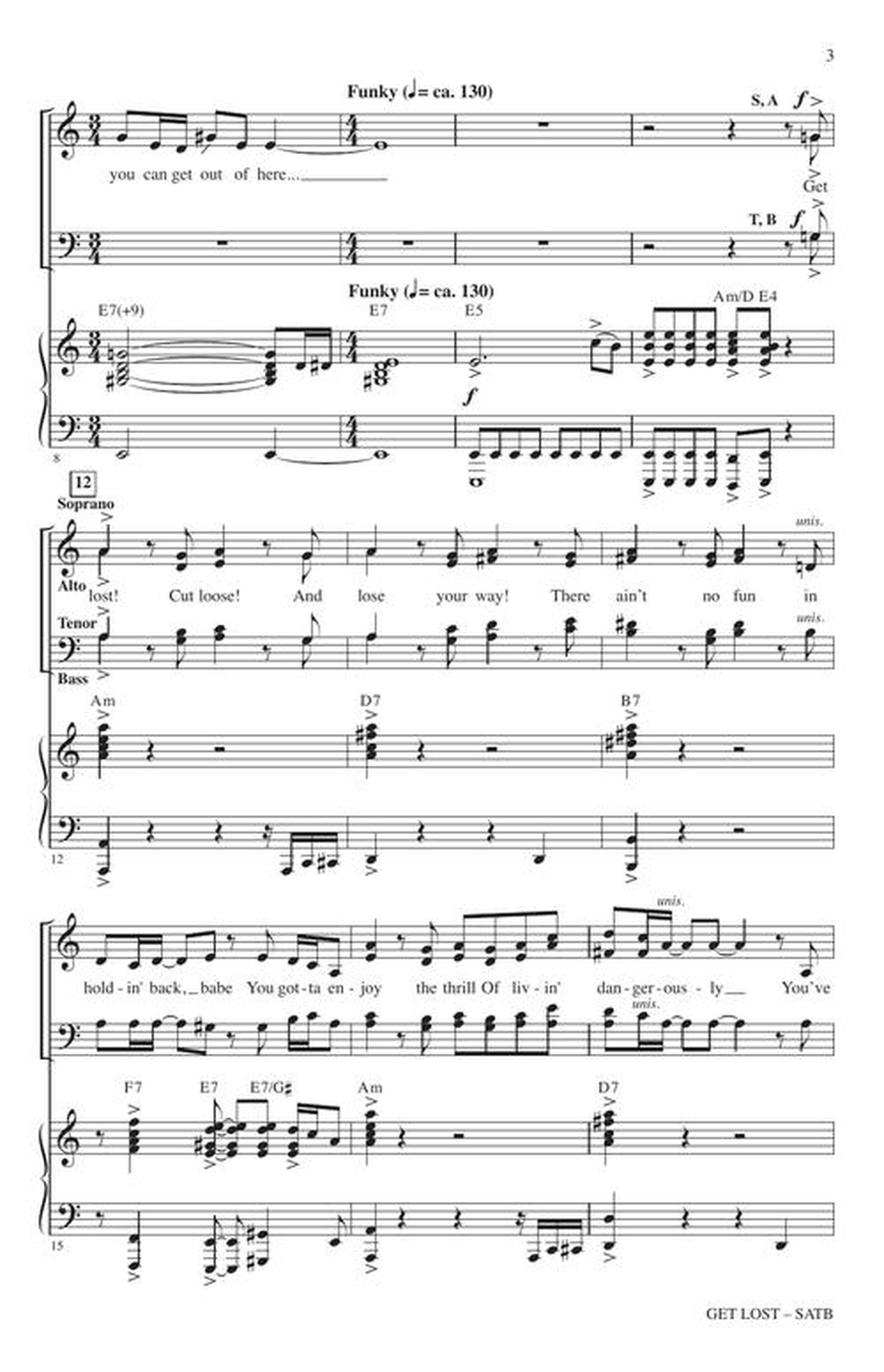 Get Lost Get Lost 4-Part scores gallery preview page 4