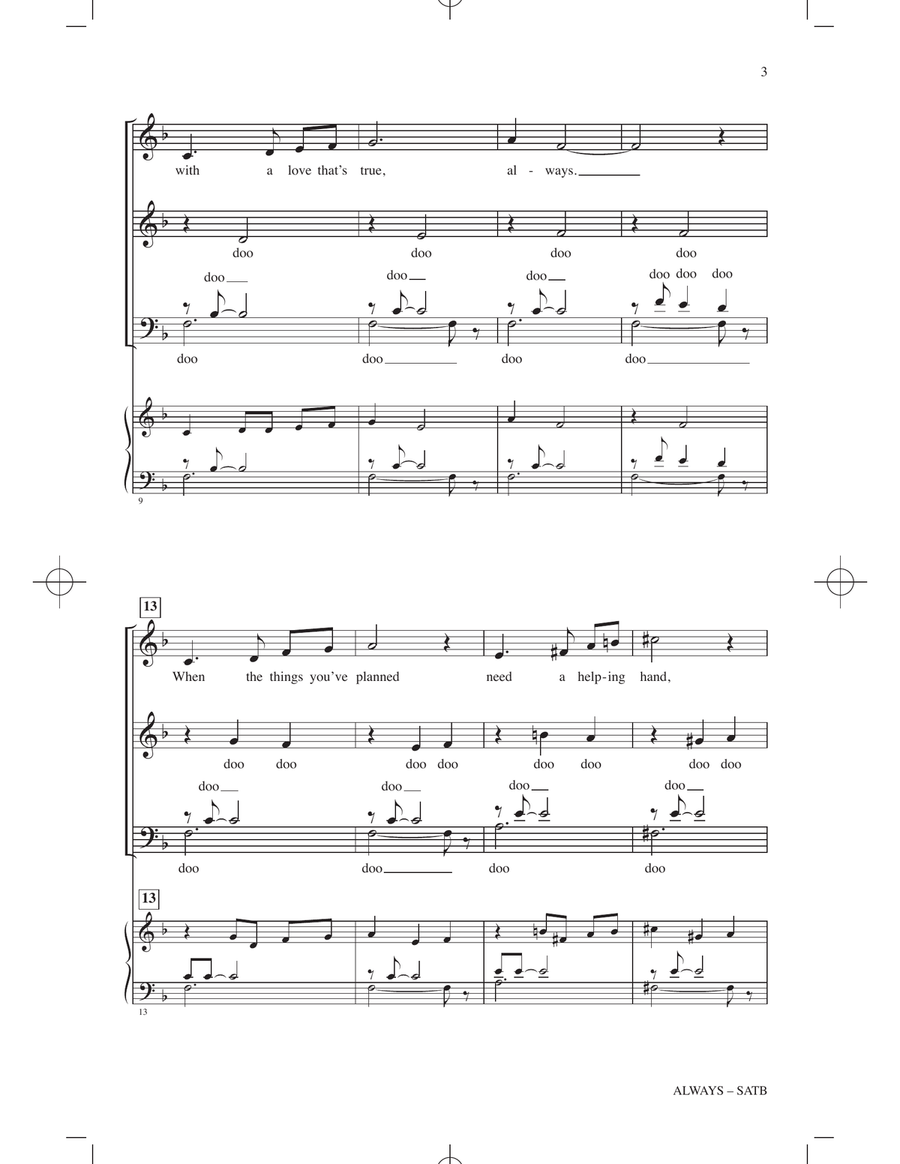 Always (arr. Kirby Shaw) Always (arr. Kirby Shaw) 4-Part scores gallery preview page 2