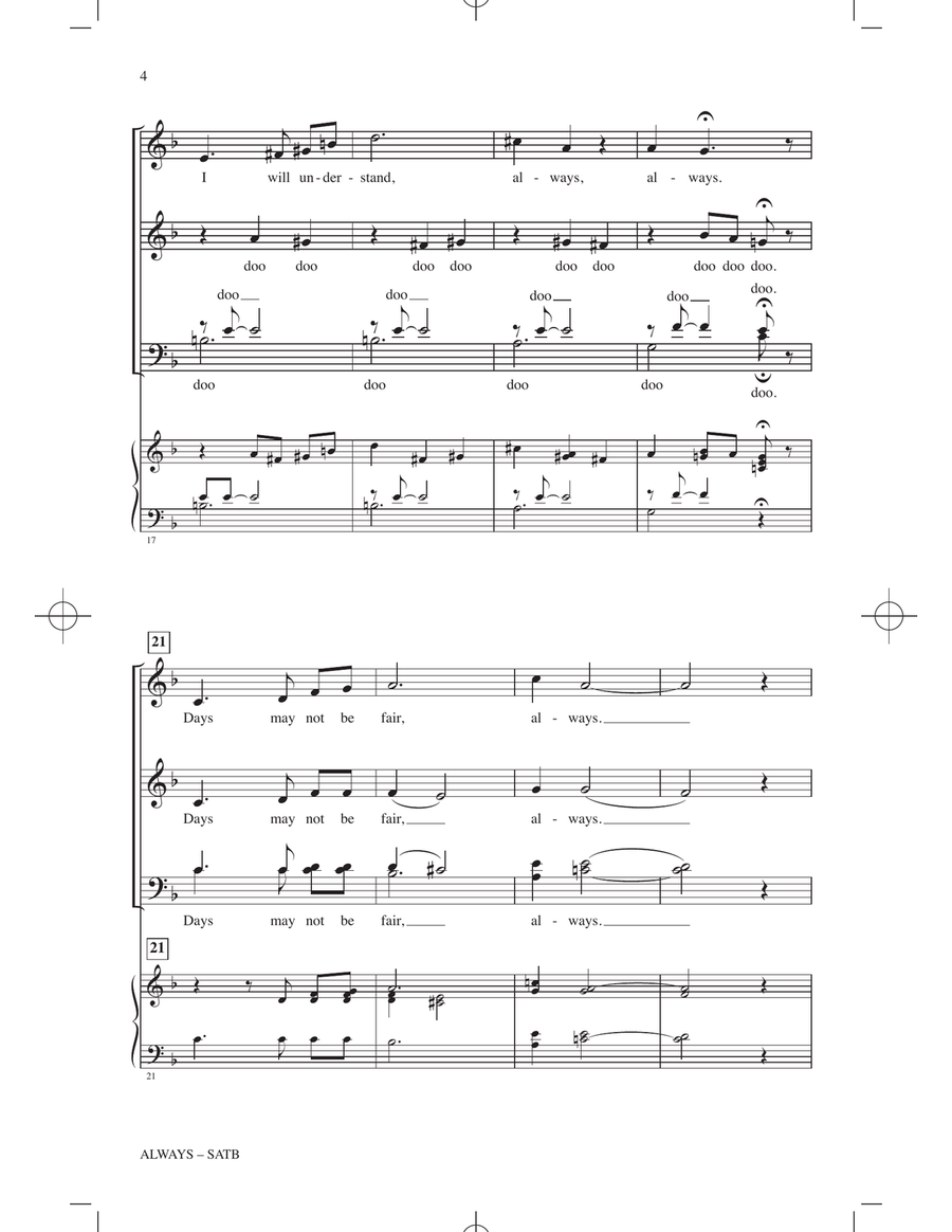 Always (arr. Kirby Shaw) Always (arr. Kirby Shaw) 4-Part scores gallery preview page 3