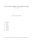Five Characteristic Colombian Dances
