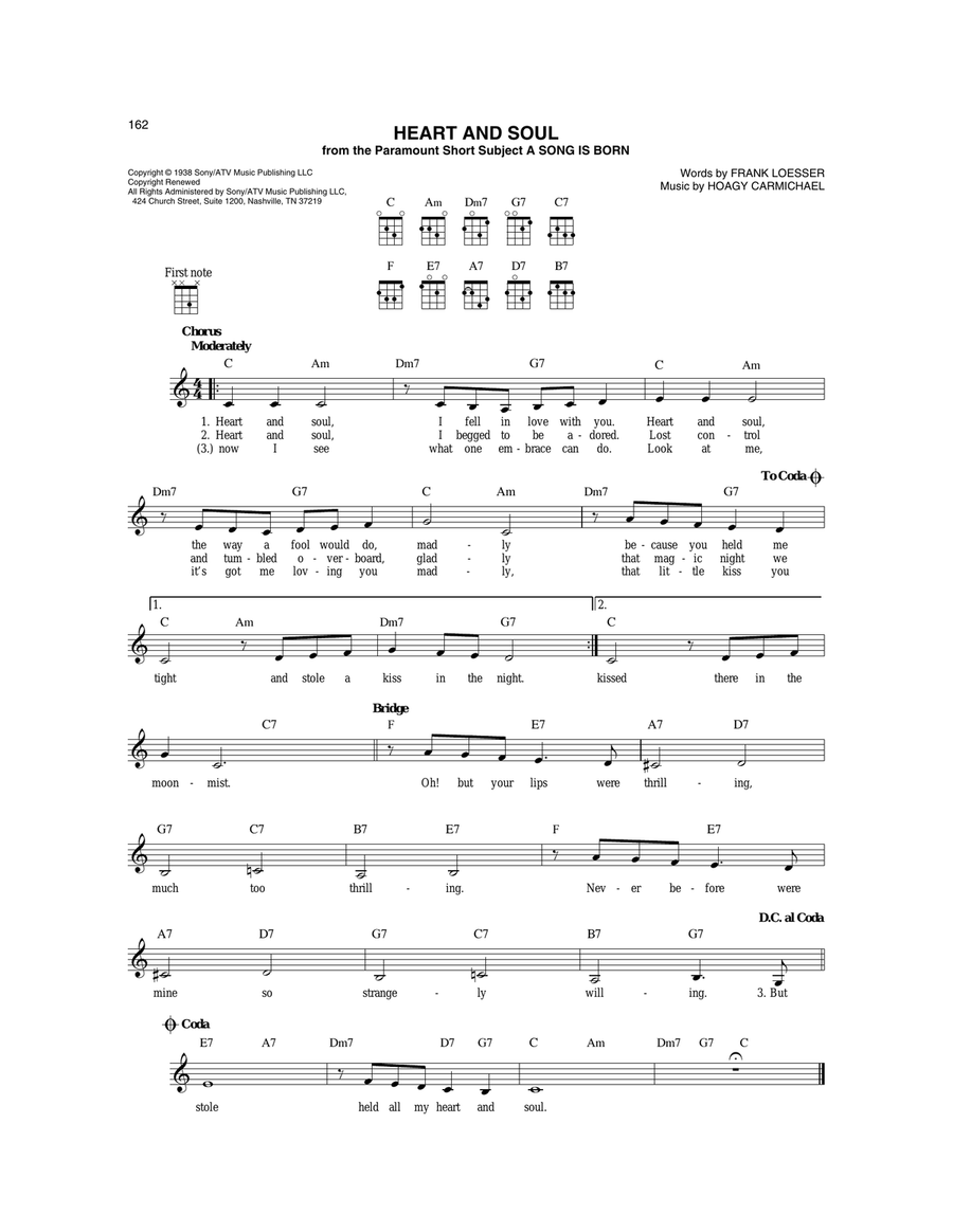 Heart And Soul Heart And Soul Mandolin scores gallery preview page 1