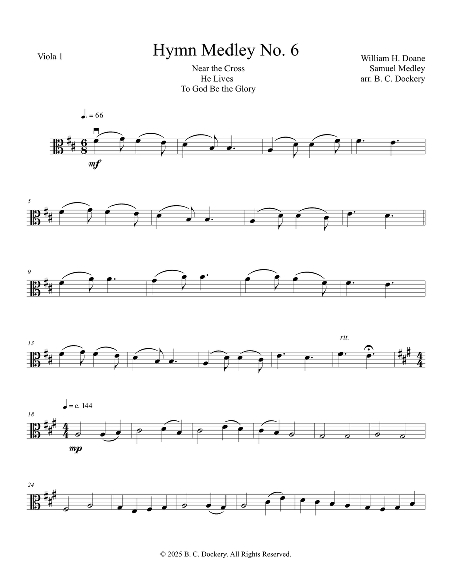 Hymn Medley No. 6 (Viola Duet) String Duet scores gallery preview page 4