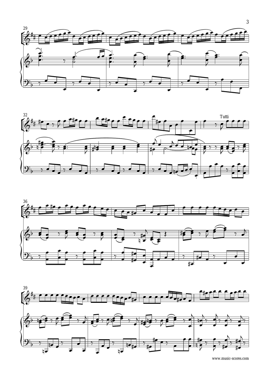 Vivaldi: 1st Movement of Violin Concerto in A minor: Op.3, No.6: Alto Sax and Piano Alto Saxophone scores gallery preview page 3