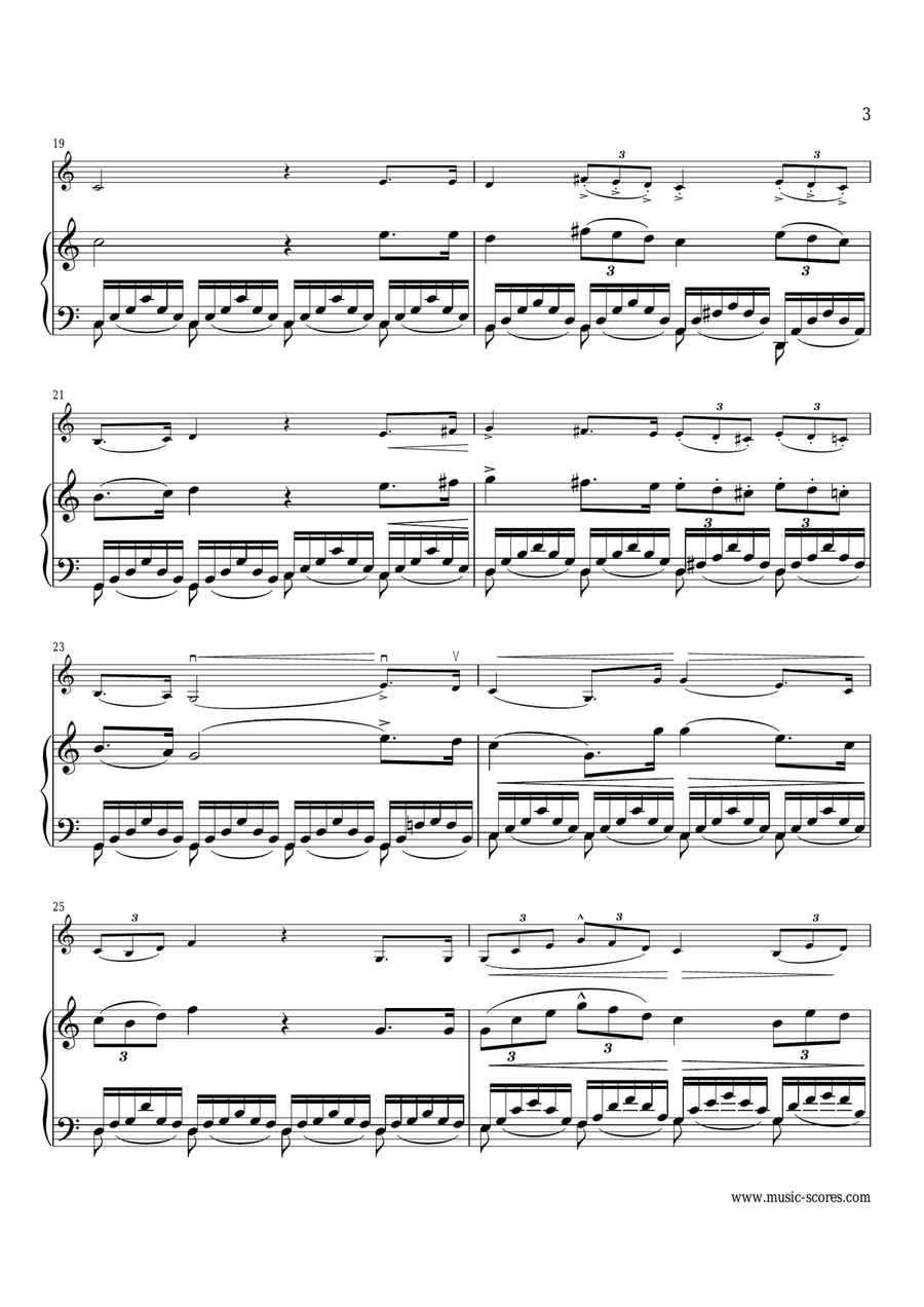 Verdi: Va, Pensiero: Violin and Piano Violin Solo scores gallery preview page 3