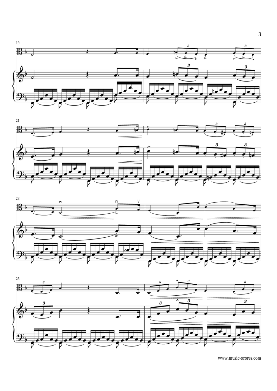 Verdi: Va, Pensiero: Viola and Piano Piano scores gallery preview page 3