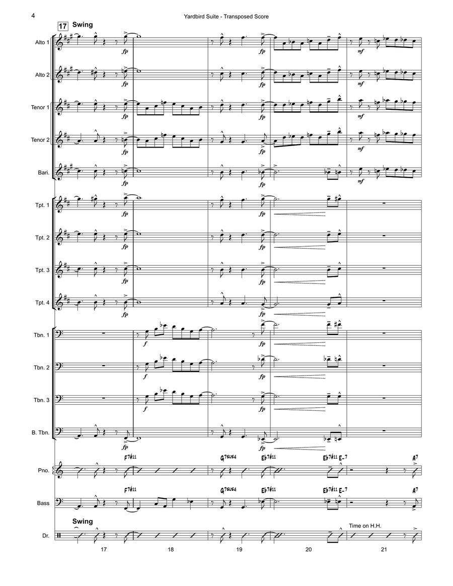 Yardbird Suite Jazz Ensemble scores gallery preview page 5