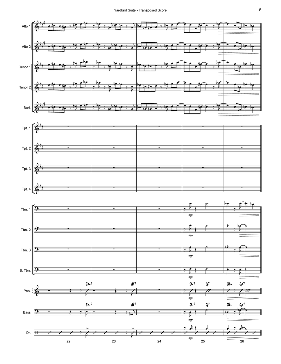 Yardbird Suite Jazz Ensemble scores gallery preview page 6