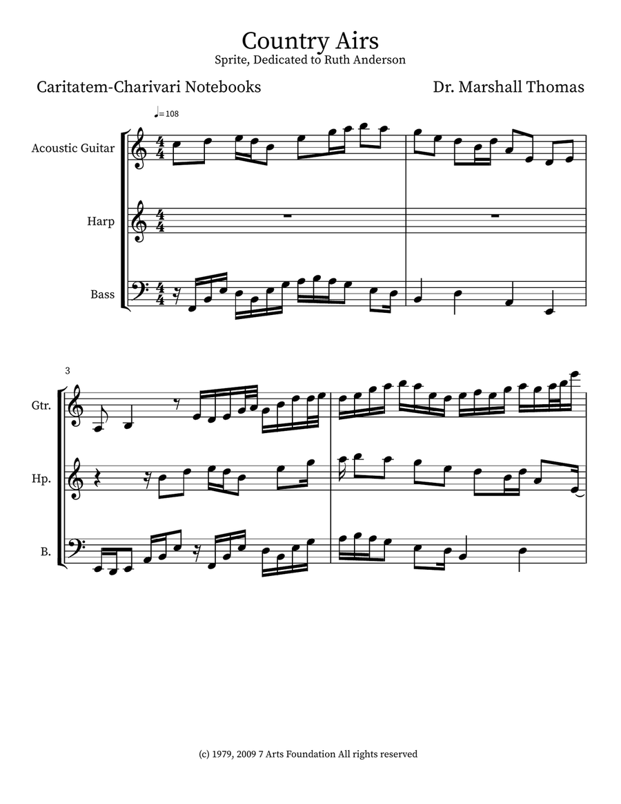 Country Airs Country Airs Small Ensemble scores gallery preview page 1