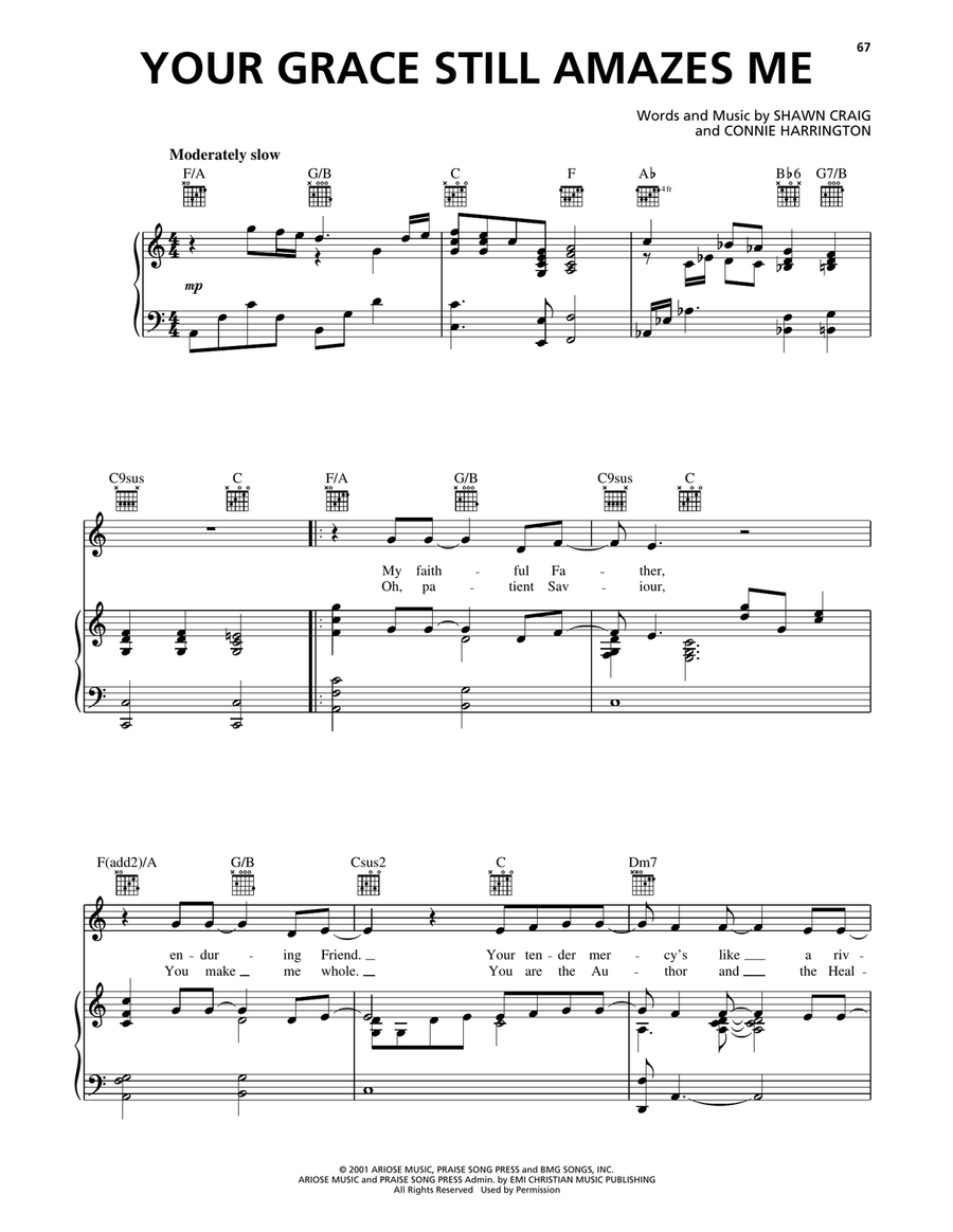 Your Grace Still Amazes Me Piano, Vocal, Guitar scores gallery preview page 1