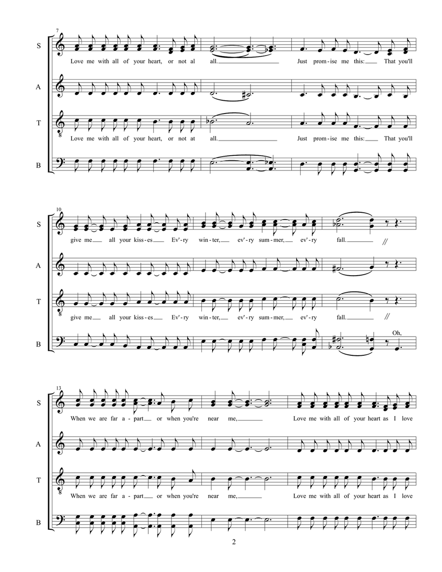 Love Me With All Your Heart Divisi scores gallery preview page 2