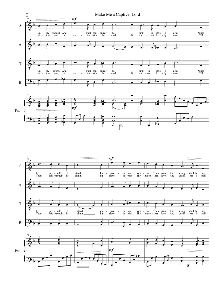 Make Me a Captive, Lord Make Me a Captive, Lord Divisi scores gallery preview page 2