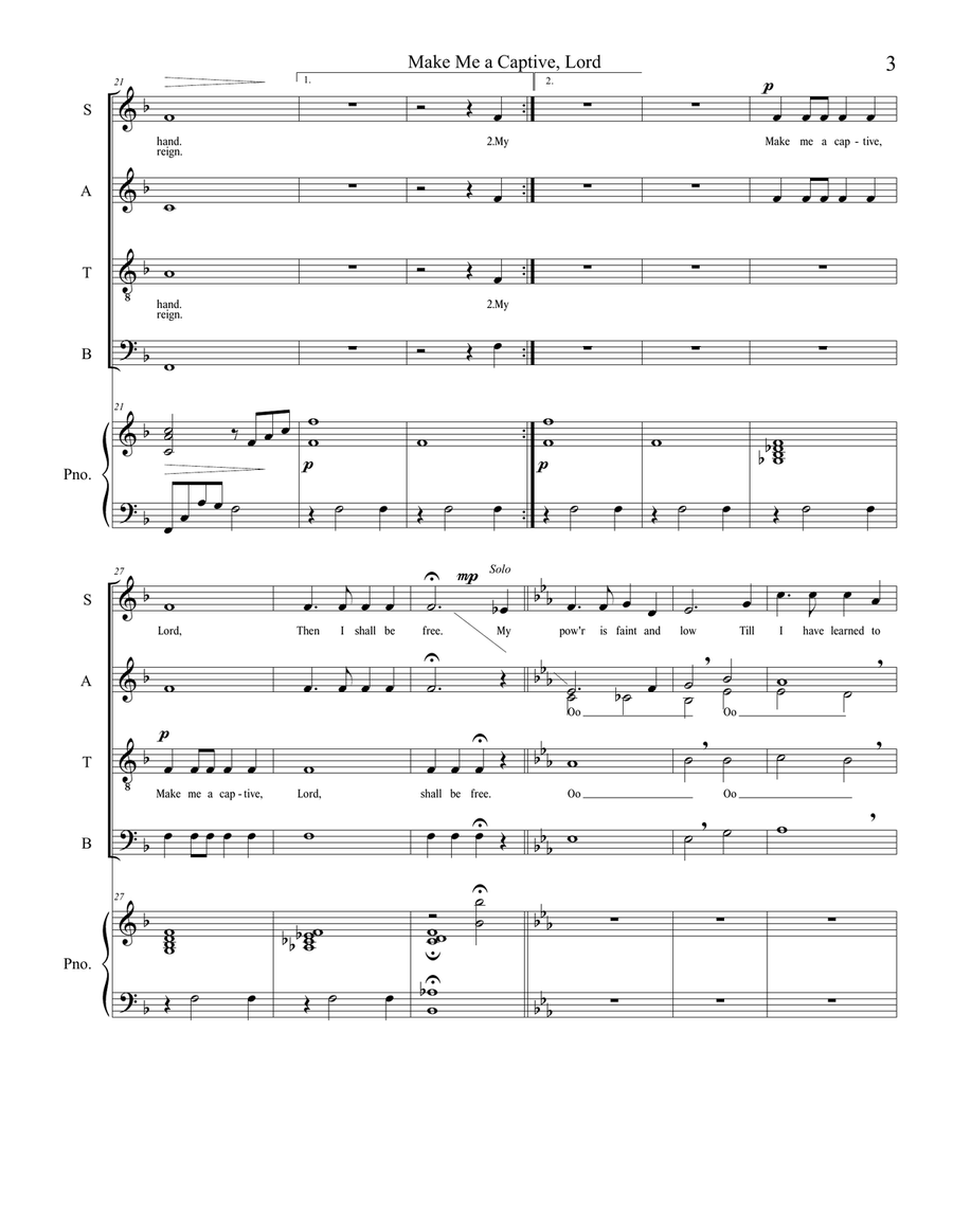Make Me a Captive, Lord Make Me a Captive, Lord Divisi scores gallery preview page 3