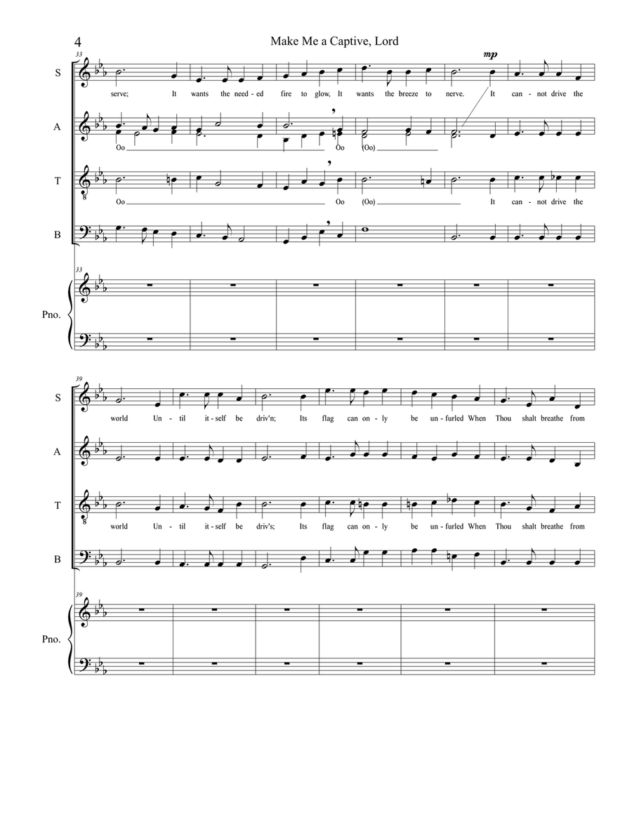 Make Me a Captive, Lord Make Me a Captive, Lord Divisi scores gallery preview page 4