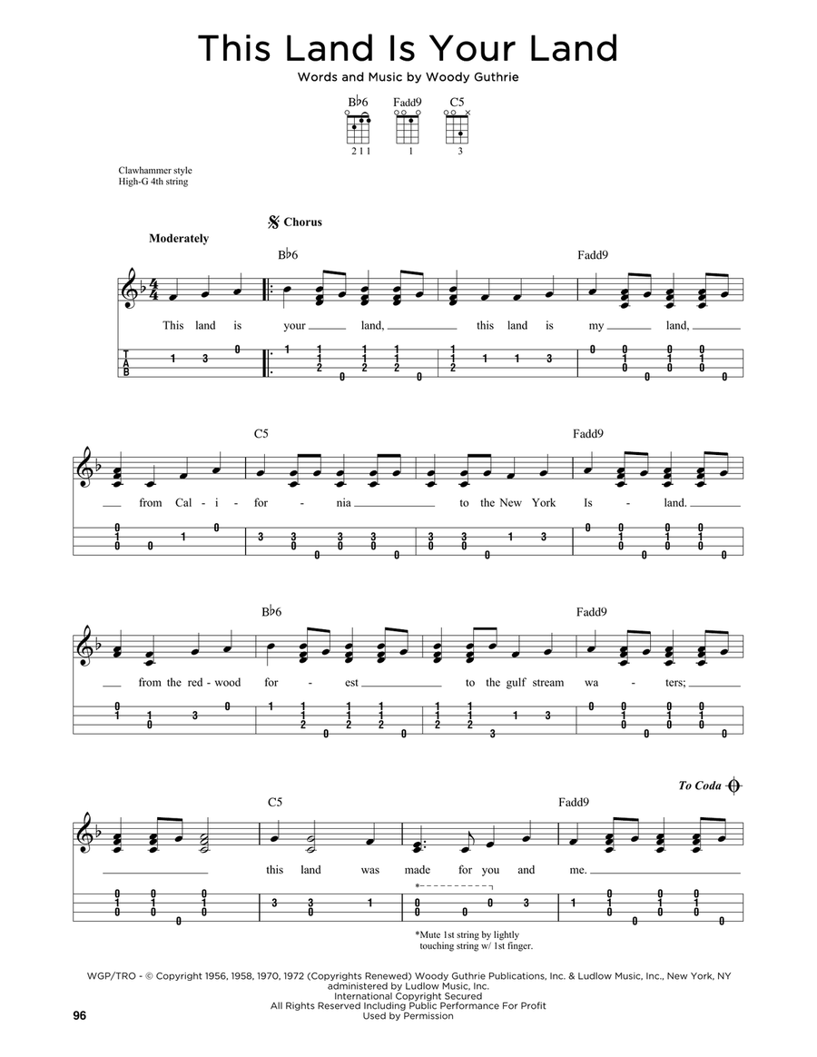 This Land Is Your Land (arr. Jim Schustedt) Ukulele scores gallery preview page 1