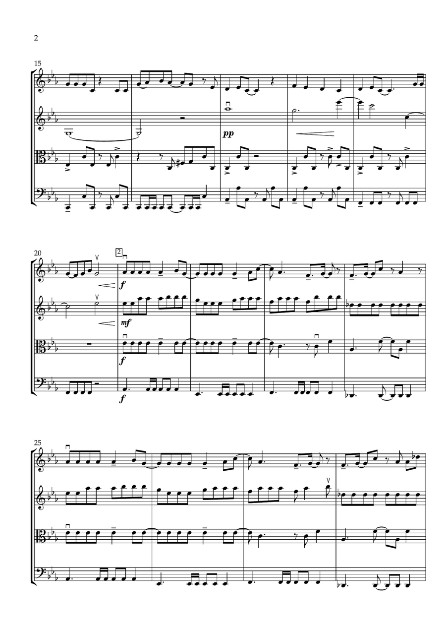 Paparazzi Paparazzi String Quartet scores gallery preview page 2
