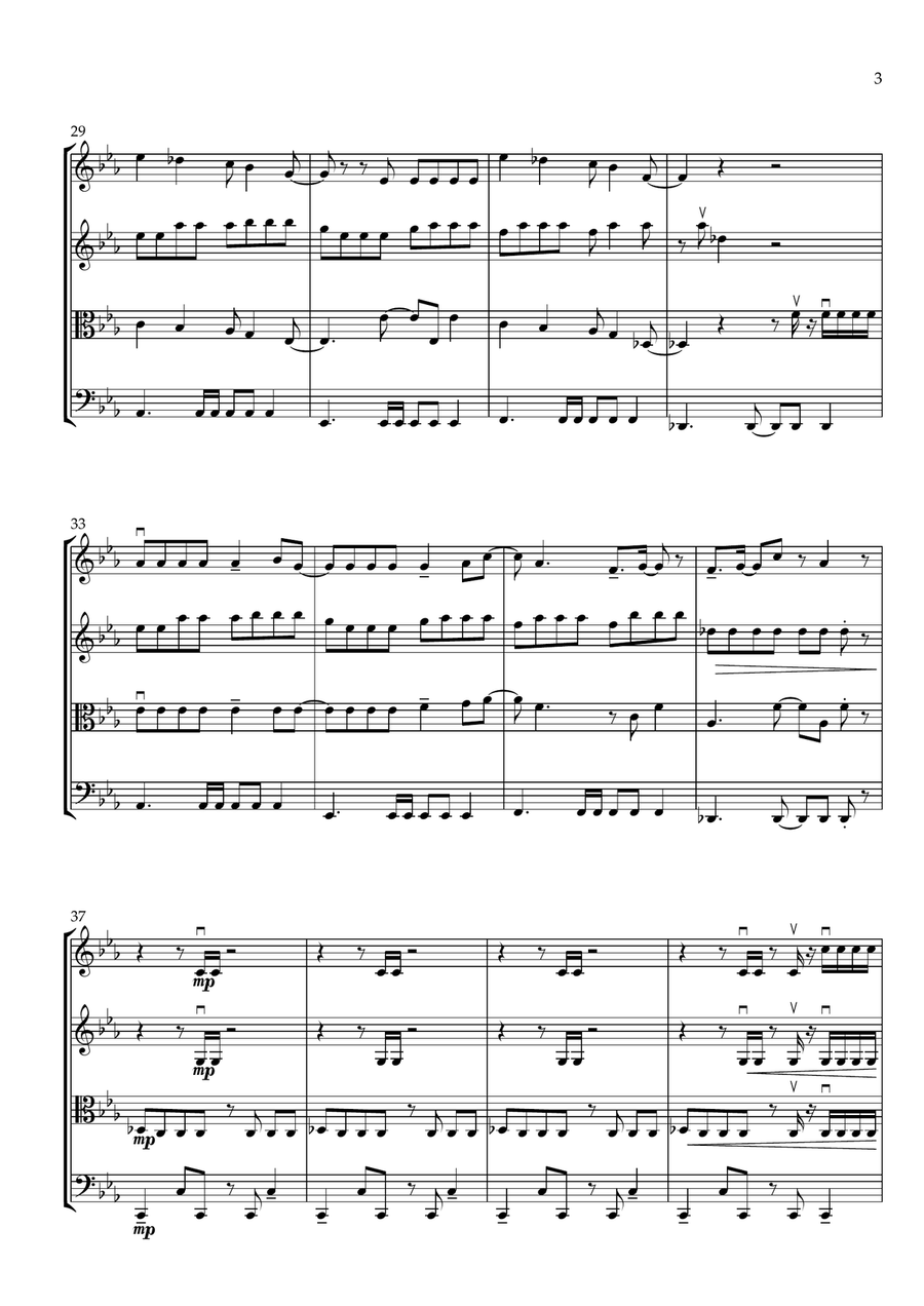 Paparazzi Paparazzi String Quartet scores gallery preview page 3