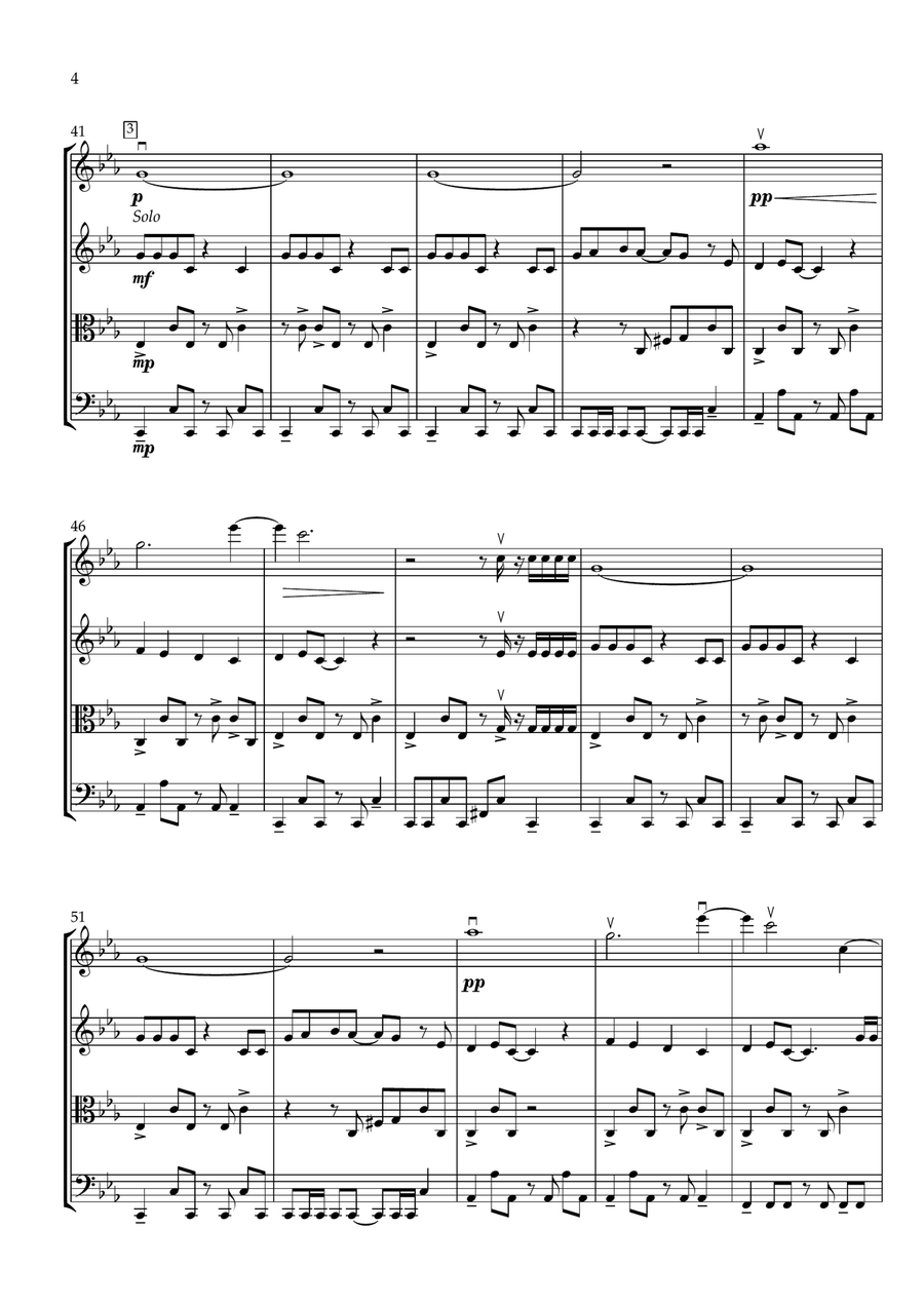 Paparazzi Paparazzi String Quartet scores gallery preview page 4