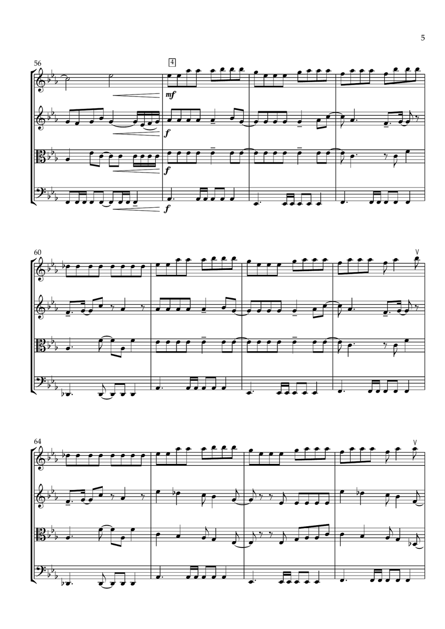 Paparazzi Paparazzi String Quartet scores gallery preview page 5