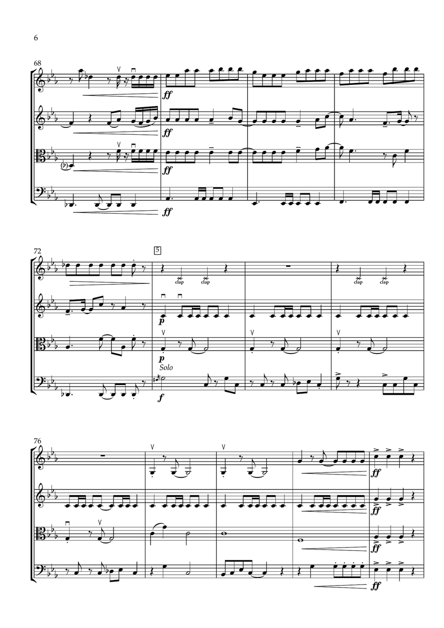 Paparazzi Paparazzi String Quartet scores gallery preview page 6