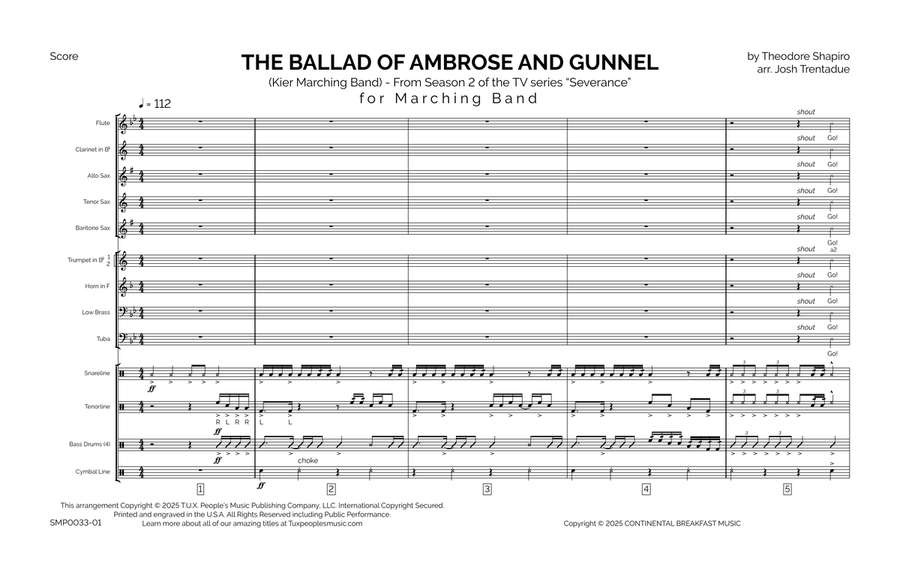 The Ballad Of Ambrose And Gunnel Marching Band scores gallery preview page 2
