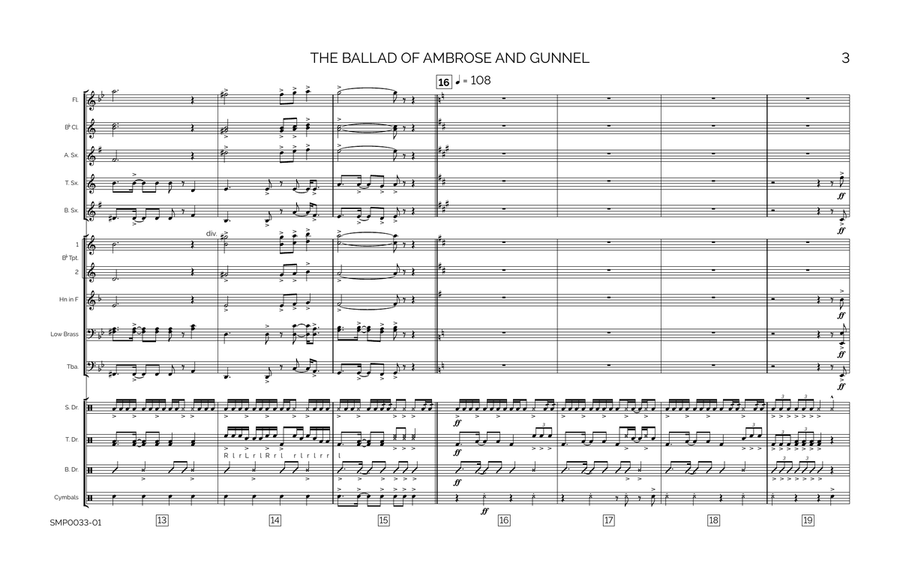 The Ballad Of Ambrose And Gunnel Marching Band scores gallery preview page 4