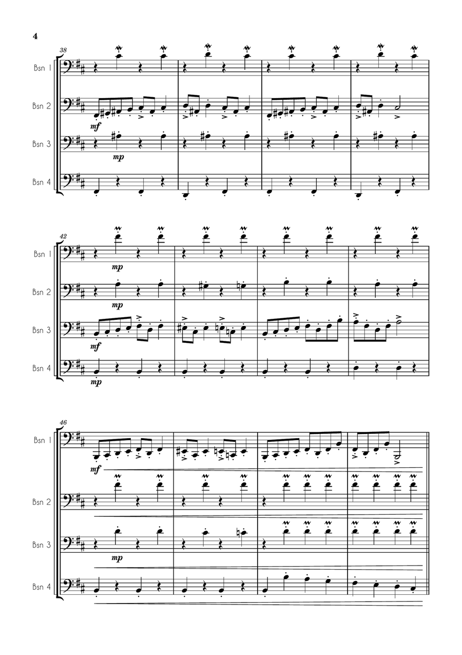 BASSON QUARTET - E. Grieg - Theme from 