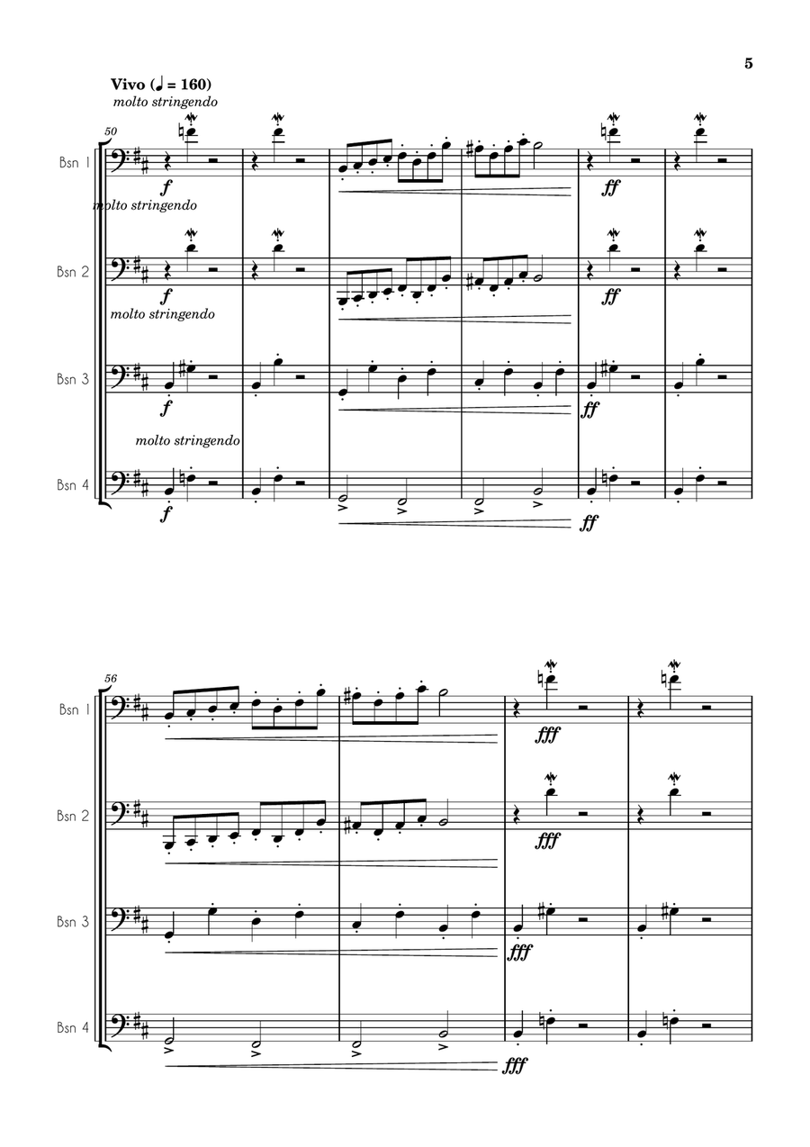 BASSON QUARTET - E. Grieg - Theme from 