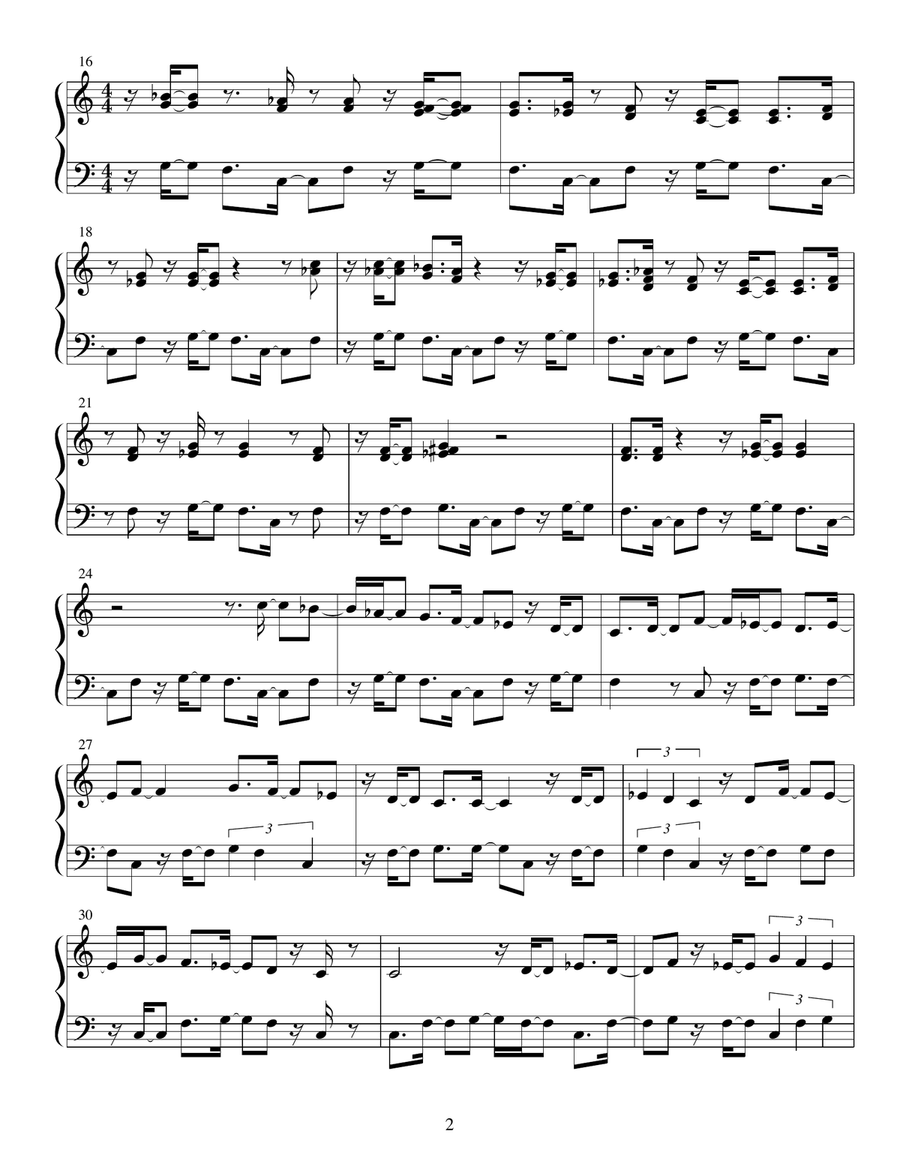 Counter Spell 2nd Movement Piano Solo scores gallery preview page 2