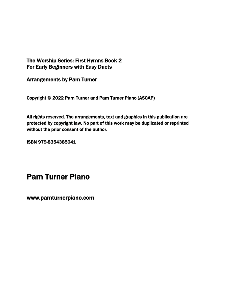 First Hymns for Early Beginners with Easy Duets Book 2 Easy Piano scores gallery preview page 3