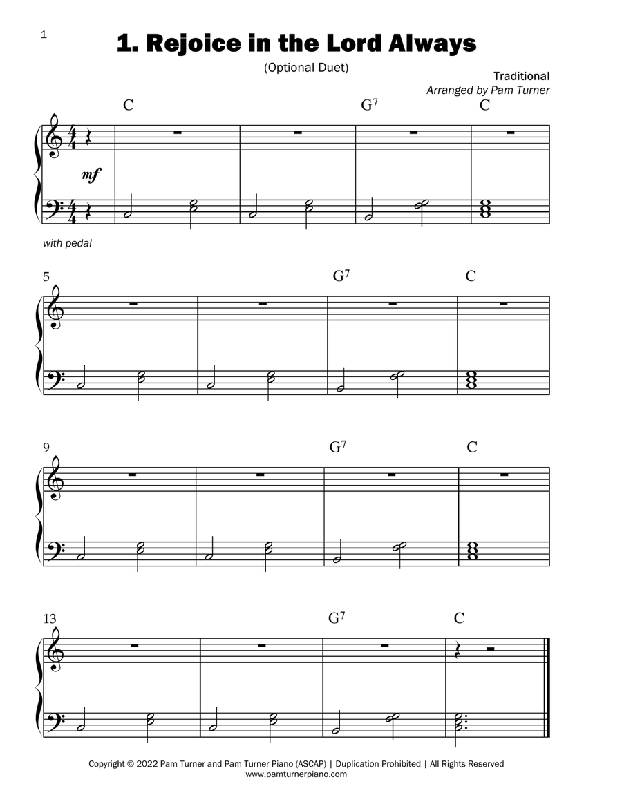 First Hymns for Early Beginners with Easy Duets Book 2 Easy Piano scores gallery preview page 5