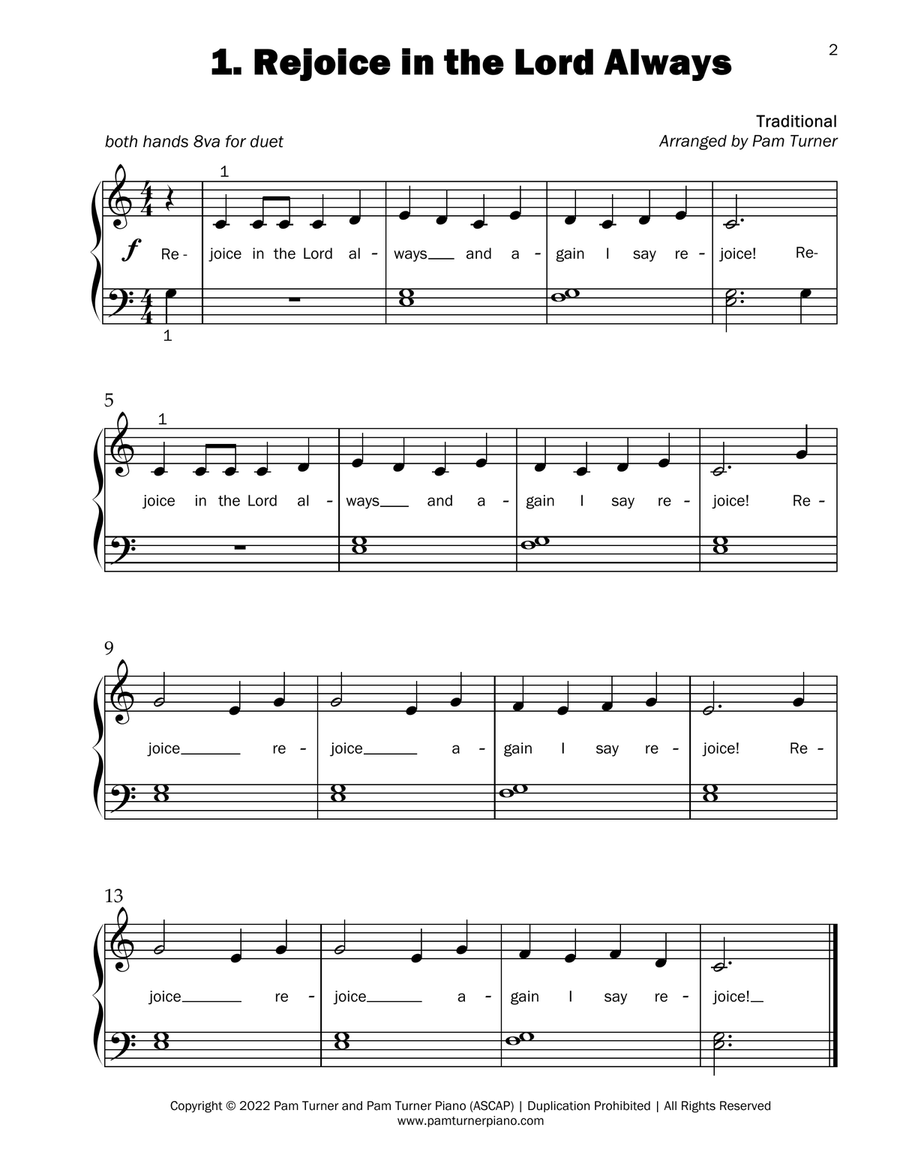 First Hymns for Early Beginners with Easy Duets Book 2 Easy Piano scores gallery preview page 6