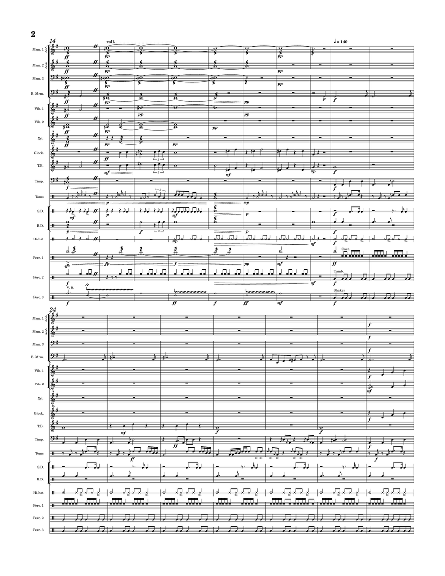 Everything, All At Once Percussion Ensemble scores gallery preview page 2
