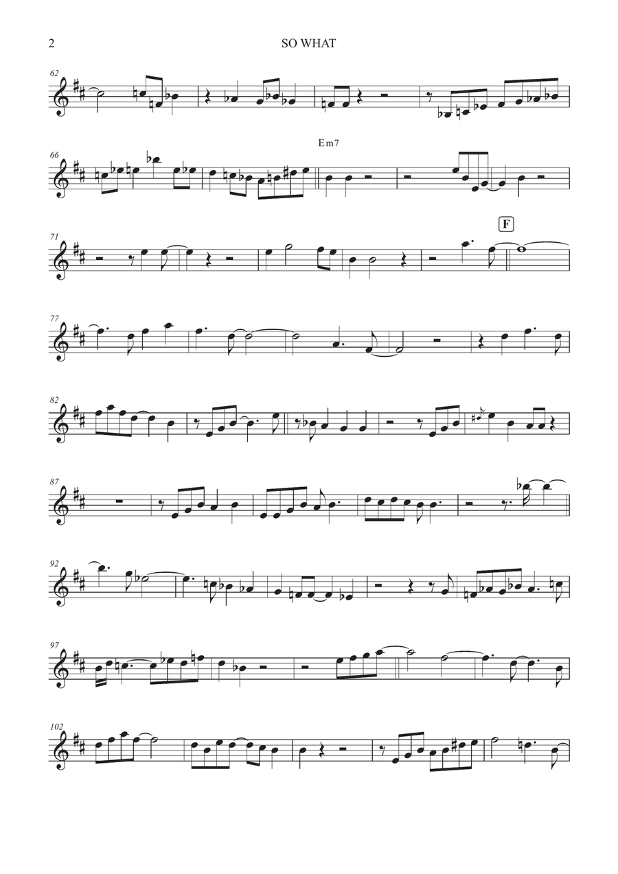So What So What B-Flat Trumpet scores gallery preview page 2