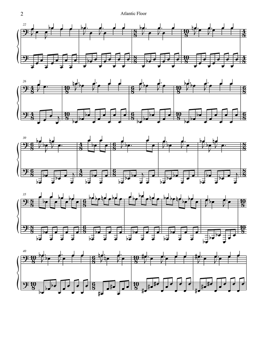 Atlantic Floor Piano Solo scores gallery preview page 2
