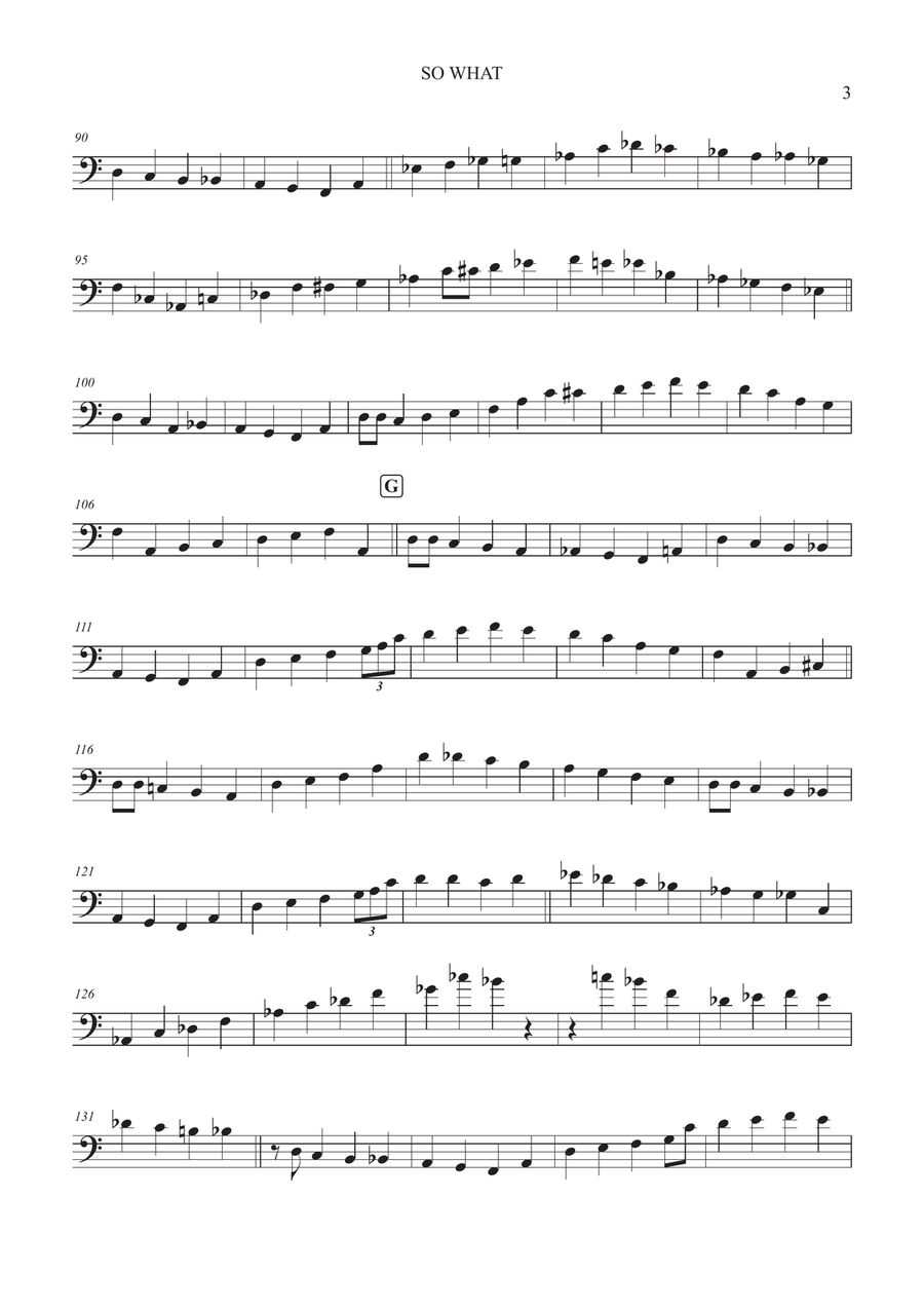 So What So What Double Bass scores gallery preview page 3