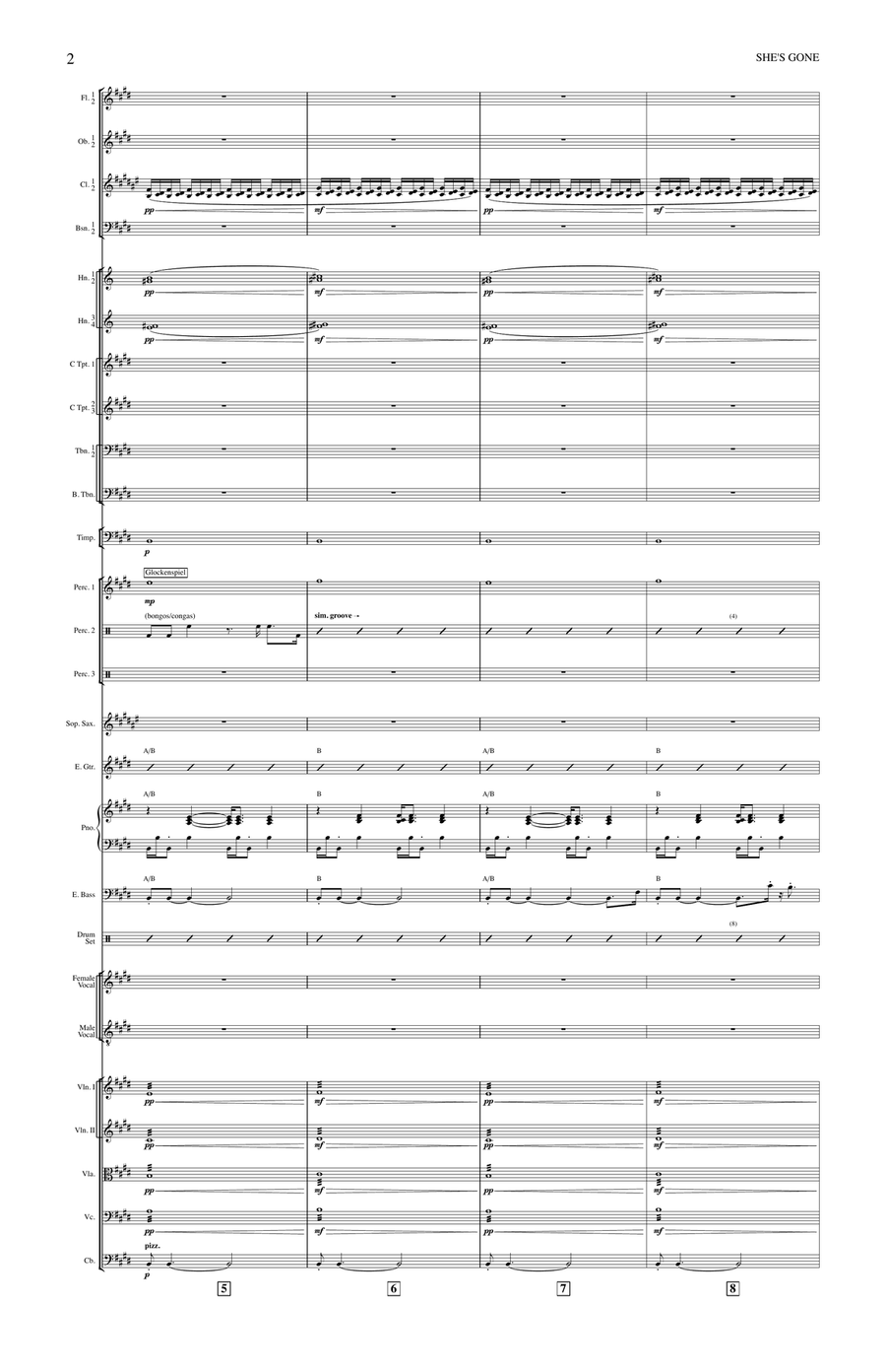 She's Gone Full Orchestra scores gallery preview page 6