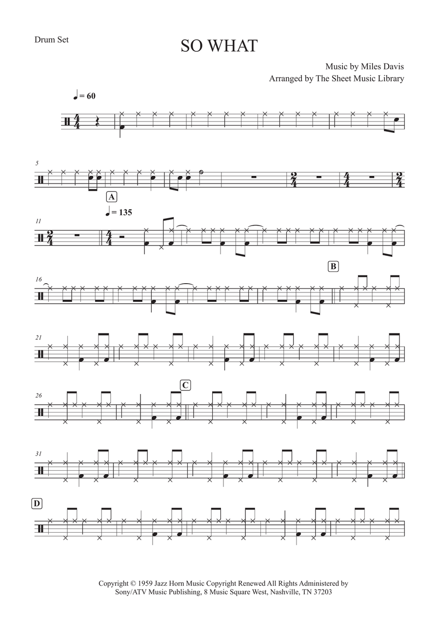 So What So What Drum Set scores gallery preview page 1
