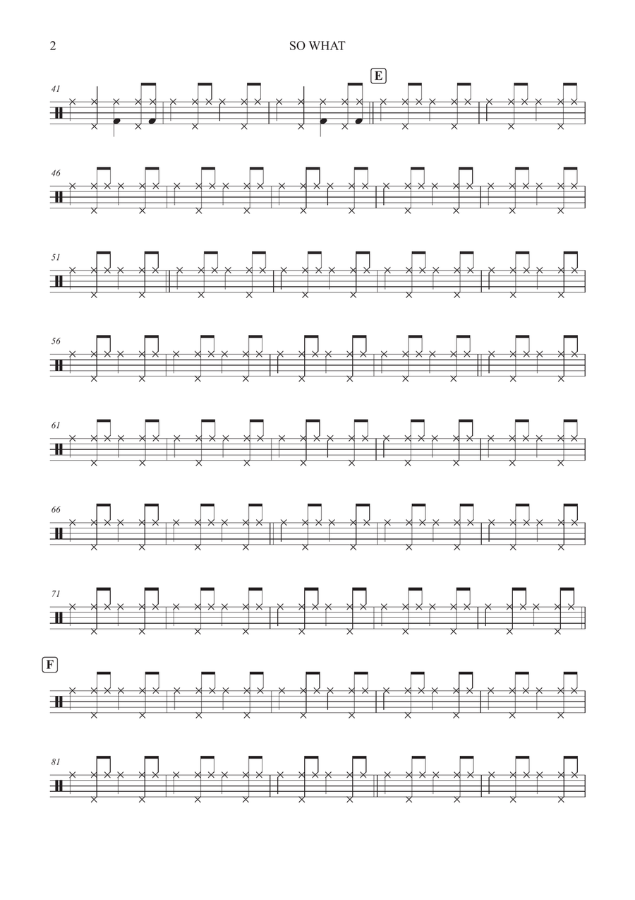 So What So What Drum Set scores gallery preview page 2