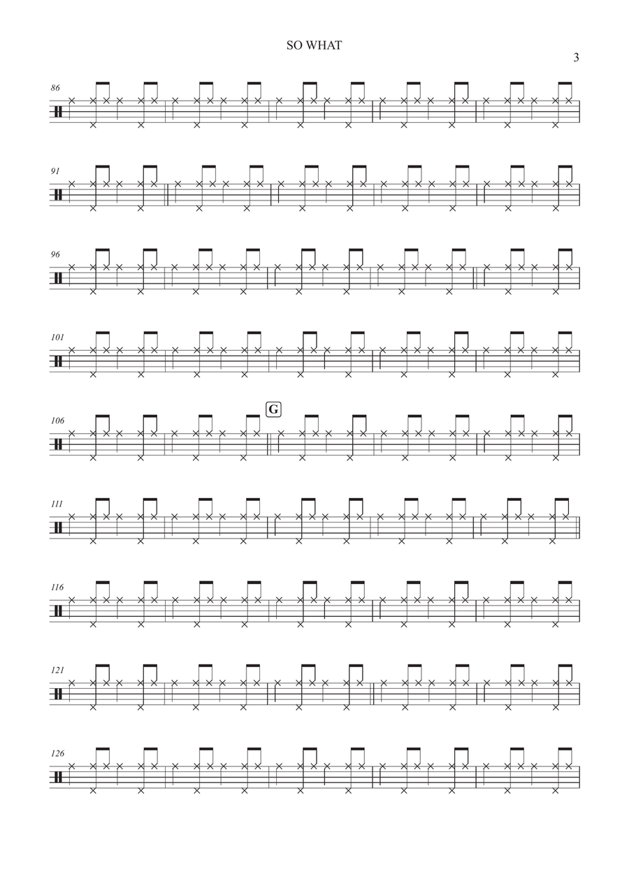 So What So What Drum Set scores gallery preview page 3