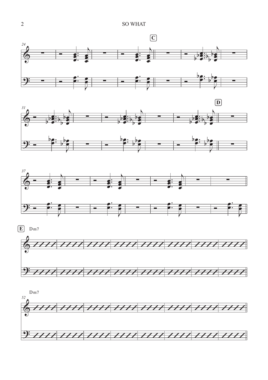 So What So What Piano, Vocal scores gallery preview page 2