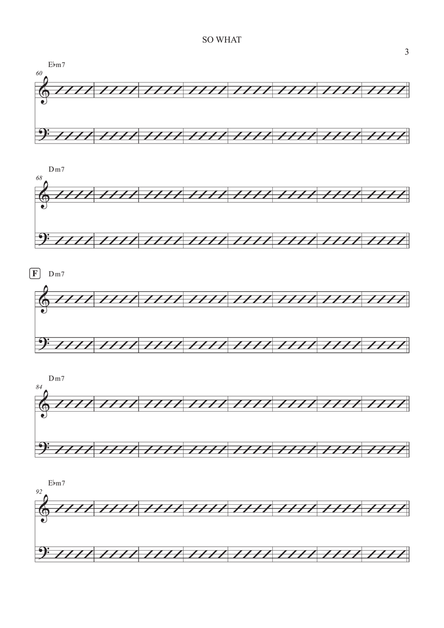 So What So What Piano, Vocal scores gallery preview page 3