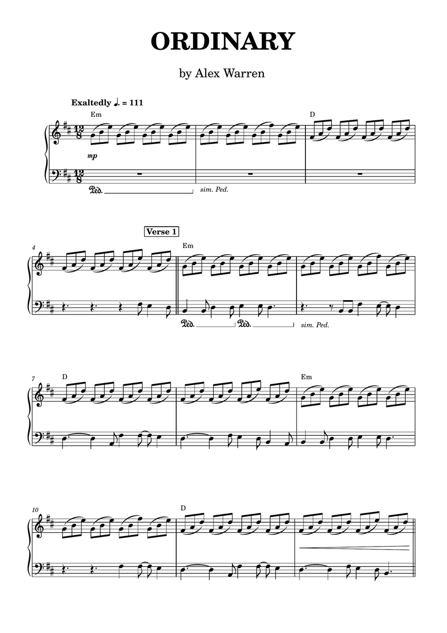 Ordinary Ordinary Chamber Music scores gallery preview page 1