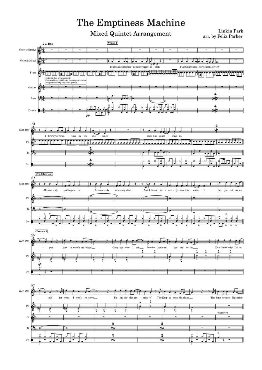 The Emptiness Machine The Emptiness Machine Small Ensemble scores gallery preview page 1