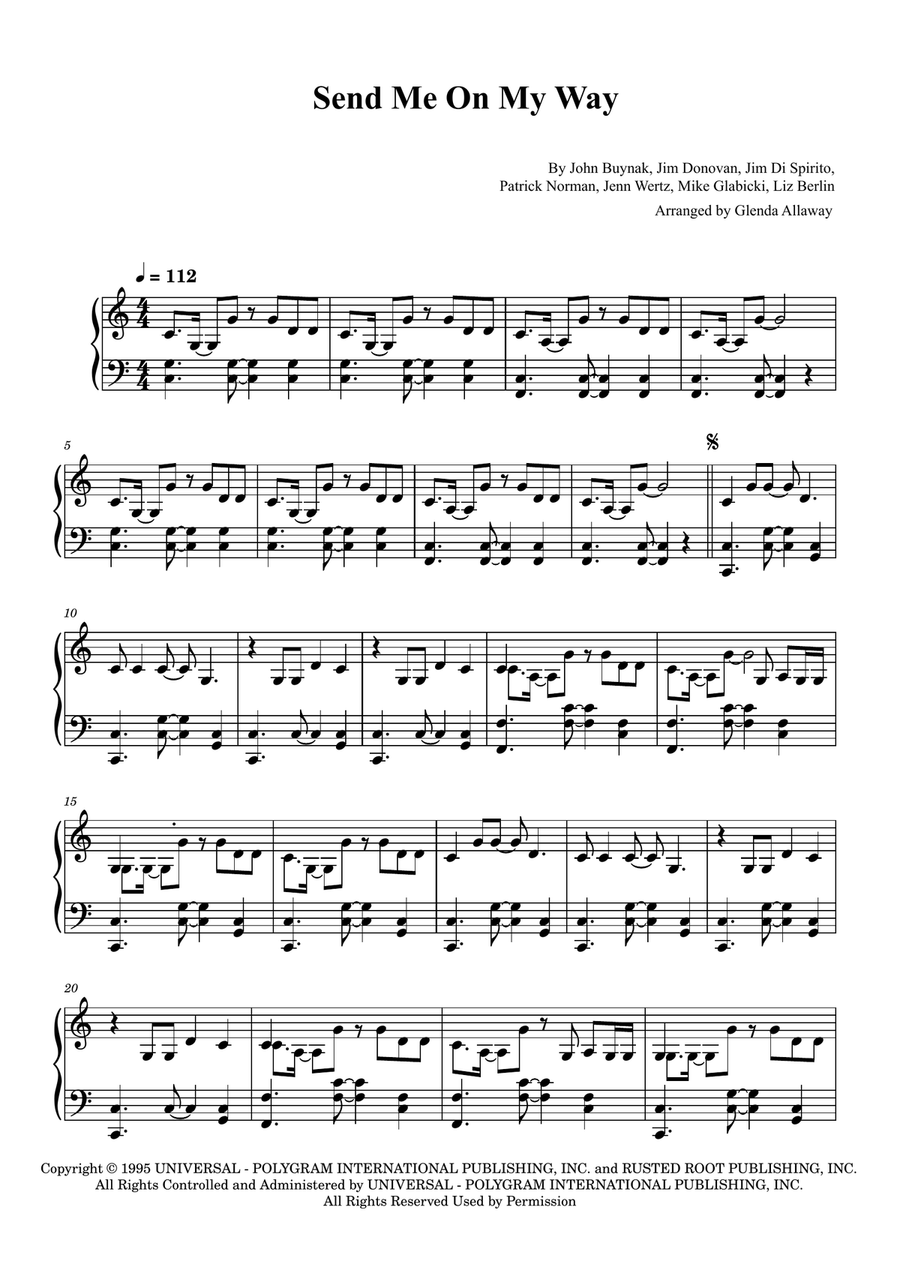 Send Me On My Way Send Me On My Way Harp scores gallery preview page 1