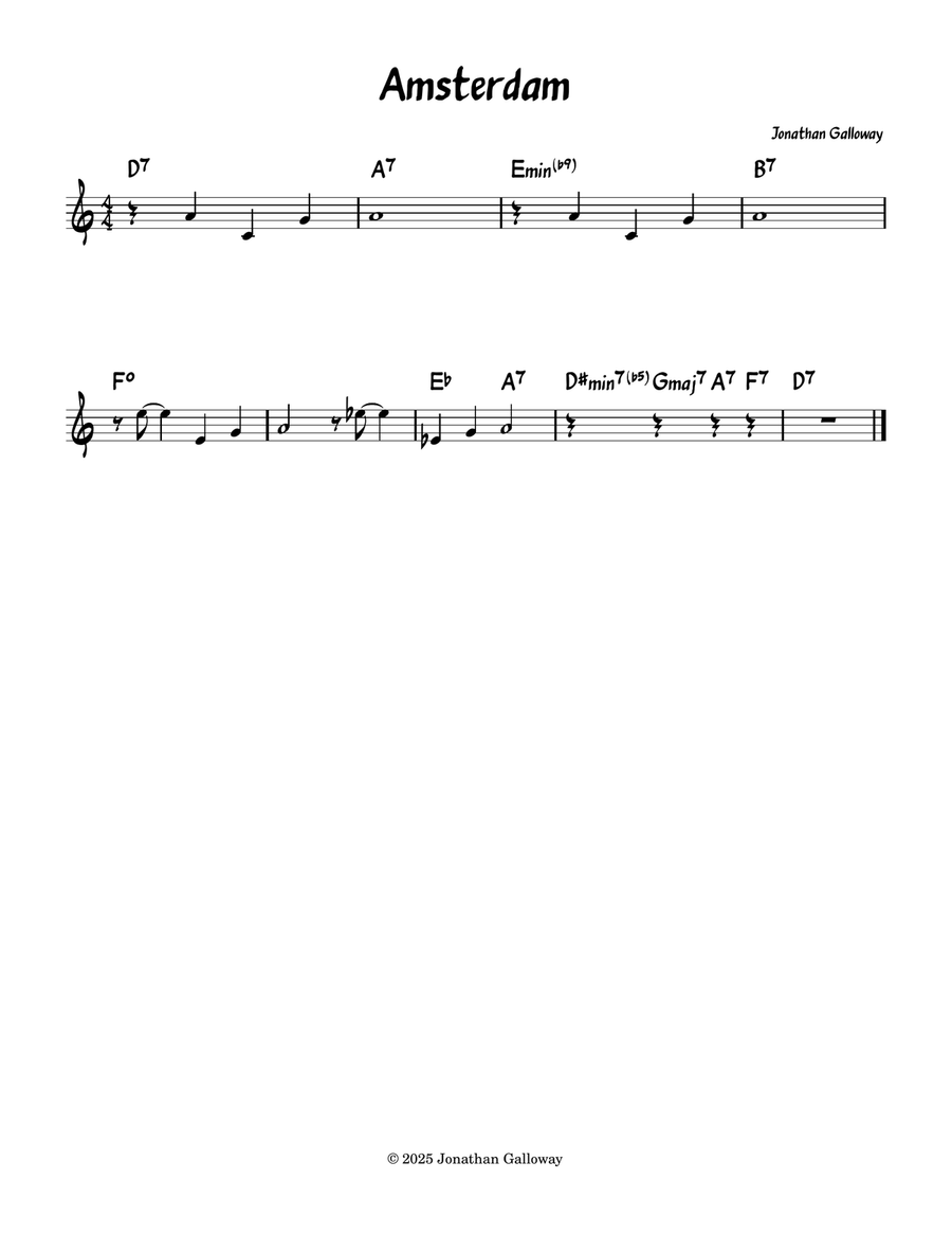 Amsterdam Amsterdam Piano scores gallery preview page 1