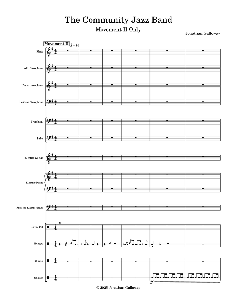 The Community Jazz Band The Community Jazz Band Jazz Ensemble scores gallery preview page 1