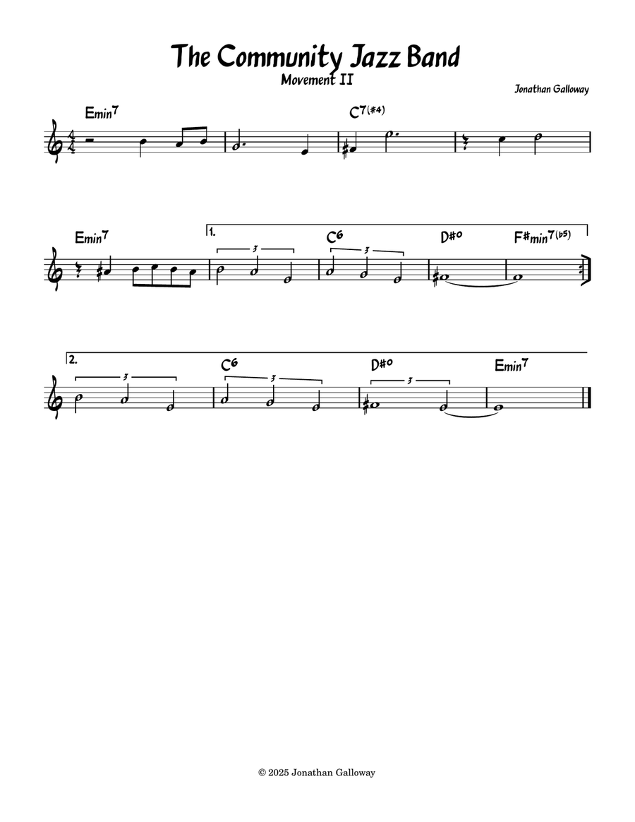 The Community Jazz Band The Community Jazz Band Jazz Ensemble scores gallery preview page 1