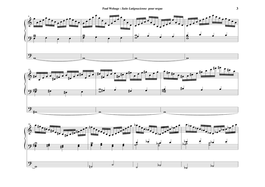 Paul Wehage : Suite Latignacienne for organ Organ Solo scores gallery preview page 3