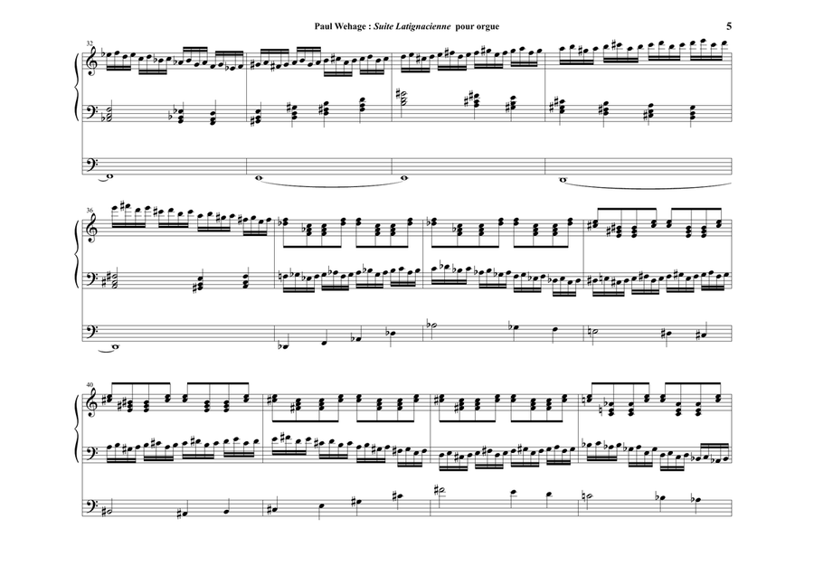 Paul Wehage : Suite Latignacienne for organ Organ Solo scores gallery preview page 5